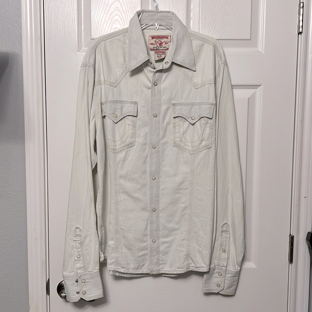 True Religion XXXL snap button shirt